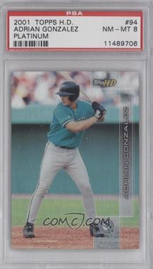 2001 Topps HD - [Base] - Platinum #94 - Adrian Gonzalez /199 [PSA 8 NM‑MT]