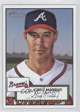 2001 Topps Heritage - [Base] - Black Back #49 - Greg Maddux