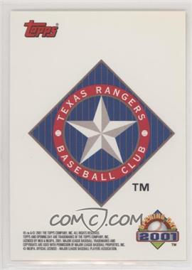 2001 Topps Opening Day - Team Stickers #TEX - Texas Rangers Team