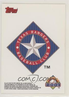 2001 Topps Opening Day - Team Stickers #TEX - Texas Rangers Team