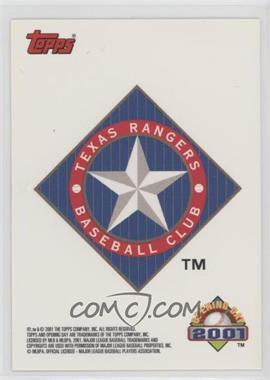 2001 Topps Opening Day - Team Stickers #TEX - Texas Rangers Team