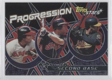 2001 Topps Stars - Progression #P4 - Roberto Alomar, Jose Ortiz, Rod Carew