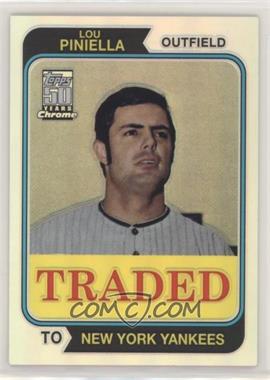 2001 Topps Traded & Rookies - [Base] - Chrome Retrofractor #T108 - 50 Years Topps Reprint - Lou Piniella