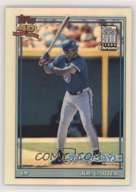 2001 Topps Traded & Rookies - [Base] - Chrome Retrofractor #T136 - 50 Years Topps Reprint - Joe Carter