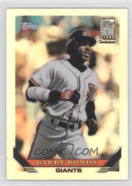 2001 Topps Traded & Rookies - [Base] - Chrome Retrofractor #T139 - 50 Years Topps Reprint - Barry Bonds