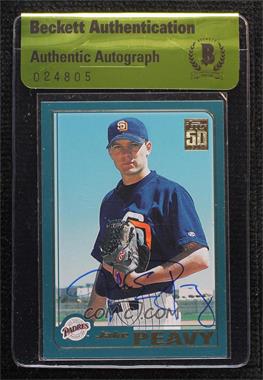 2001 Topps Traded & Rookies - [Base] #T175 - Jake Peavy [BAS Authentic]