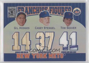 2001 Topps Tribute - Franchise Figures Relics #RM-HSS - Gil Hodges, Casey Stengel, Tom Seaver