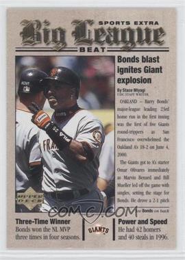 2001 Upper Deck - Big League Beat #BB1 - Barry Bonds