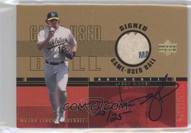 2001 Upper Deck - Game-Used Ball - Signed #SB-SB-JG - Jason Giambi /25