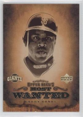 2001 Upper Deck - Most Wanted #MW12 - Barry Bonds