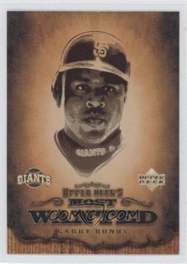 2001 Upper Deck - Most Wanted #MW12 - Barry Bonds