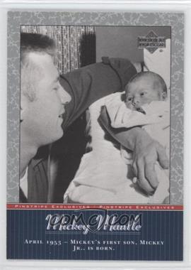 2001 Upper Deck - Pinstripe Exclusives Mickey Mantle #MM14 - Mickey Mantle, Mickey Mantle Jr.