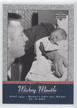 2001 Upper Deck - Pinstripe Exclusives Mickey Mantle #MM14 - Mickey Mantle, Mickey Mantle Jr.