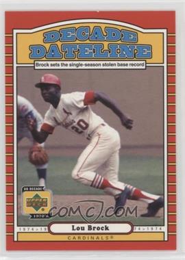 2001 Upper Deck Decade 1970's - [Base] #123 - Lou Brock