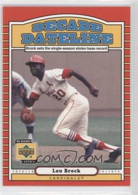 2001 Upper Deck Decade 1970's - [Base] #123 - Lou Brock