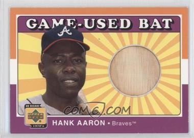 2001 Upper Deck Decade 1970's - Game-Used Bats #B-HA - Hank Aaron