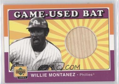 2001 Upper Deck Decade 1970's - Game-Used Bats #B-WM - Willie Montanez