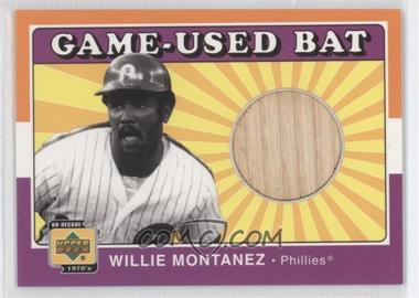 2001 Upper Deck Decade 1970's - Game-Used Bats #B-WM - Willie Montanez