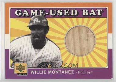 2001 Upper Deck Decade 1970's - Game-Used Bats #B-WM - Willie Montanez