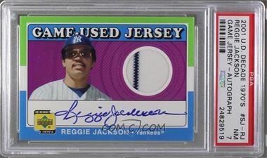 2001 Upper Deck Decade 1970's - Game-Used Jersey Autographs #SJ-RJ - Reggie Jackson [PSA 7 NM]