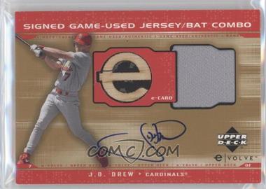 2001 Upper Deck Evolution - E-Card Jersey/Bat Combos #JB-JD - J.D. Drew