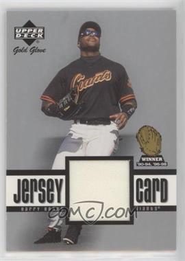 2001 Upper Deck Gold Glove - Jersey Card #GG-BB - Barry Bonds