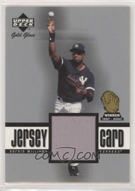 2001 Upper Deck Gold Glove - Jersey Card #GG-BW - Bernie Williams