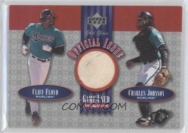 2001 Upper Deck Gold Glove - Official Issue Game-Used Balls #OI-FJ - Cliff Floyd, Charles Johnson