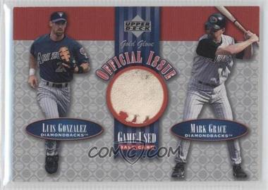 2001 Upper Deck Gold Glove - Official Issue Game-Used Balls #OI-GG - Luis Gonzalez, Mark Grace