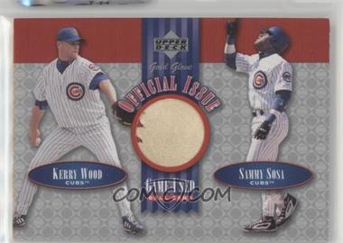 2001 Upper Deck Gold Glove - Official Issue Game-Used Balls #OI-WS - Kerry Wood, Sammy Sosa