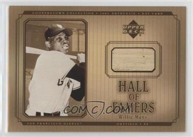 2001 Upper Deck Hall of Famers - Bat #B-WM - Willie Mays