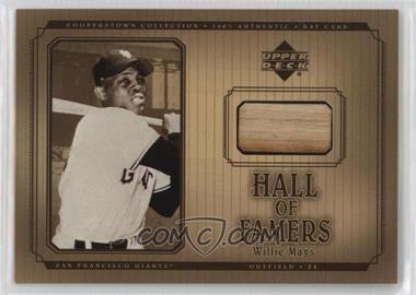 2001 Upper Deck Hall of Famers - Bat #B-WM - Willie Mays