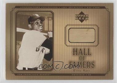 2001 Upper Deck Hall of Famers - Bat #B-WM - Willie Mays [Good to VG‑EX]