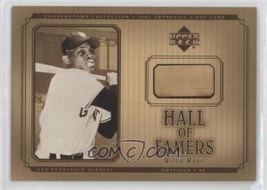 2001 Upper Deck Hall of Famers - Bat #B-WM - Willie Mays