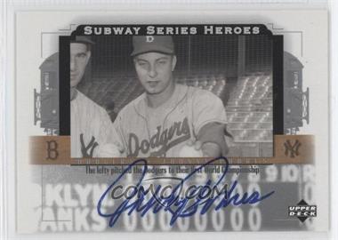 2001 Upper Deck Hawaii Trade Conference - Subway Series Heroes Autographs #KY-SS3 - Johnny Podres /450