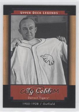 2001 Upper Deck Legends - [Base] #31 - Ty Cobb (Holding Philadelphia Athletics Uniform)