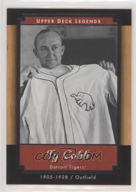 2001 Upper Deck Legends - [Base] #31 - Ty Cobb (Holding Philadelphia Athletics Uniform)