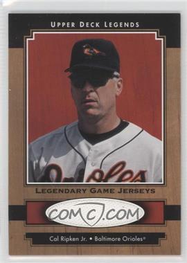 2001 Upper Deck Legends - Legendary Game Jerseys #J-CR - Cal Ripken Jr.