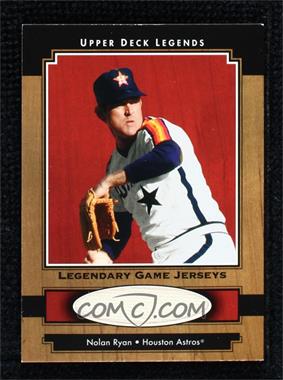 2001 Upper Deck Legends - Legendary Game Jerseys #J-NR - Nolan Ryan