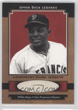 2001 Upper Deck Legends - Legendary Game Jerseys #J-WM - Willie Mays