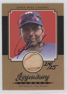 2001 Upper Deck Legends - Legendary Lumber - Gold Signatures #GSL-AR - Alex Rodriguez /25