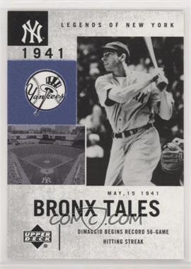 2001 Upper Deck Legends of New York - [Base] #130 - Bronx Tales - Joe DiMaggio