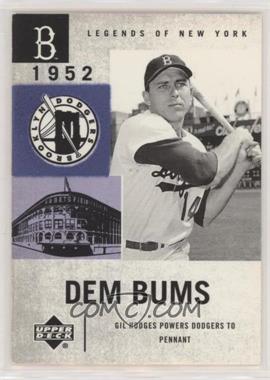 2001 Upper Deck Legends of New York - [Base] #17 - Dem Bums - Gil Hodges