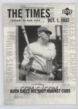 2001 Upper Deck Legends of New York - [Base] #173 - The Times - Babe Ruth