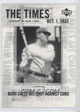 2001 Upper Deck Legends of New York - [Base] #173 - The Times - Babe Ruth