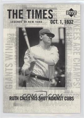 2001 Upper Deck Legends of New York - [Base] #173 - The Times - Babe Ruth