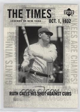 2001 Upper Deck Legends of New York - [Base] #173 - The Times - Babe Ruth