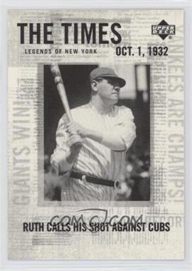 2001 Upper Deck Legends of New York - [Base] #173 - The Times - Babe Ruth