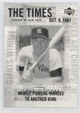 2001 Upper Deck Legends of New York - [Base] #190 - The Times - Mickey Mantle