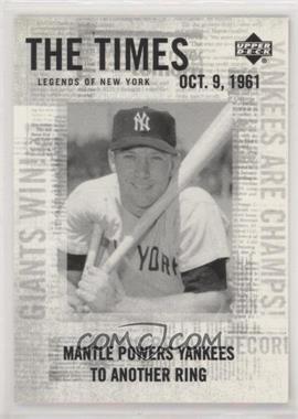 2001 Upper Deck Legends of New York - [Base] #190 - The Times - Mickey Mantle